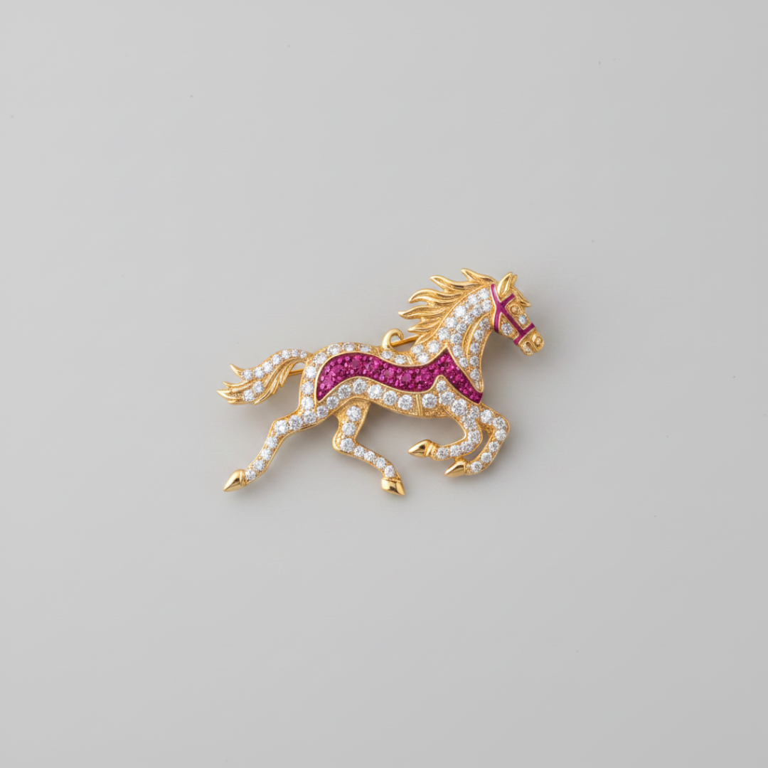 Broche de Cavalo Galopante