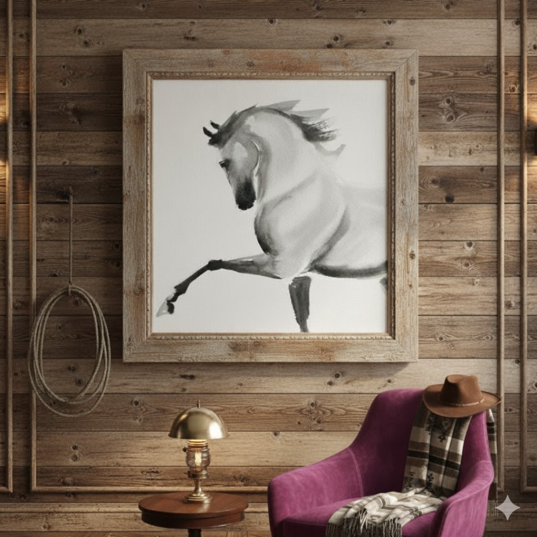 Quadro Cavalo Black & White