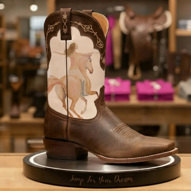 #11 Bota Cowboy Premium “Aquarela Free Rider”